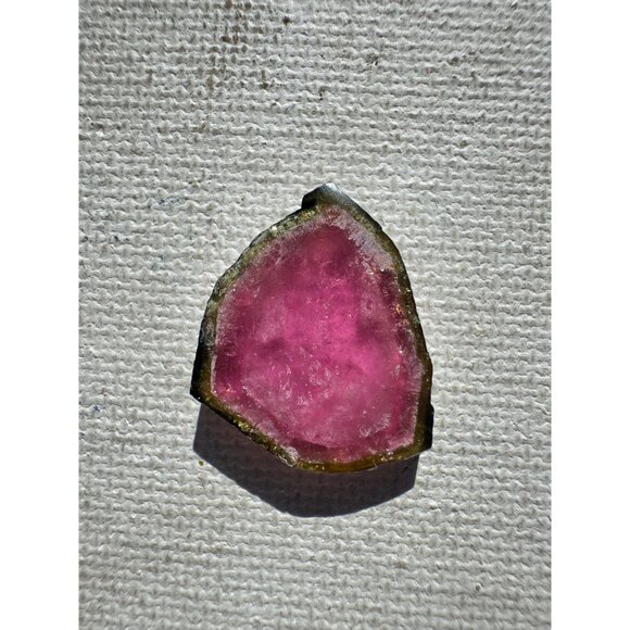 Watermelon Tourmaline Natural Crystal Slice Custom Cabochon Natural #8 - Picture 5 of 5